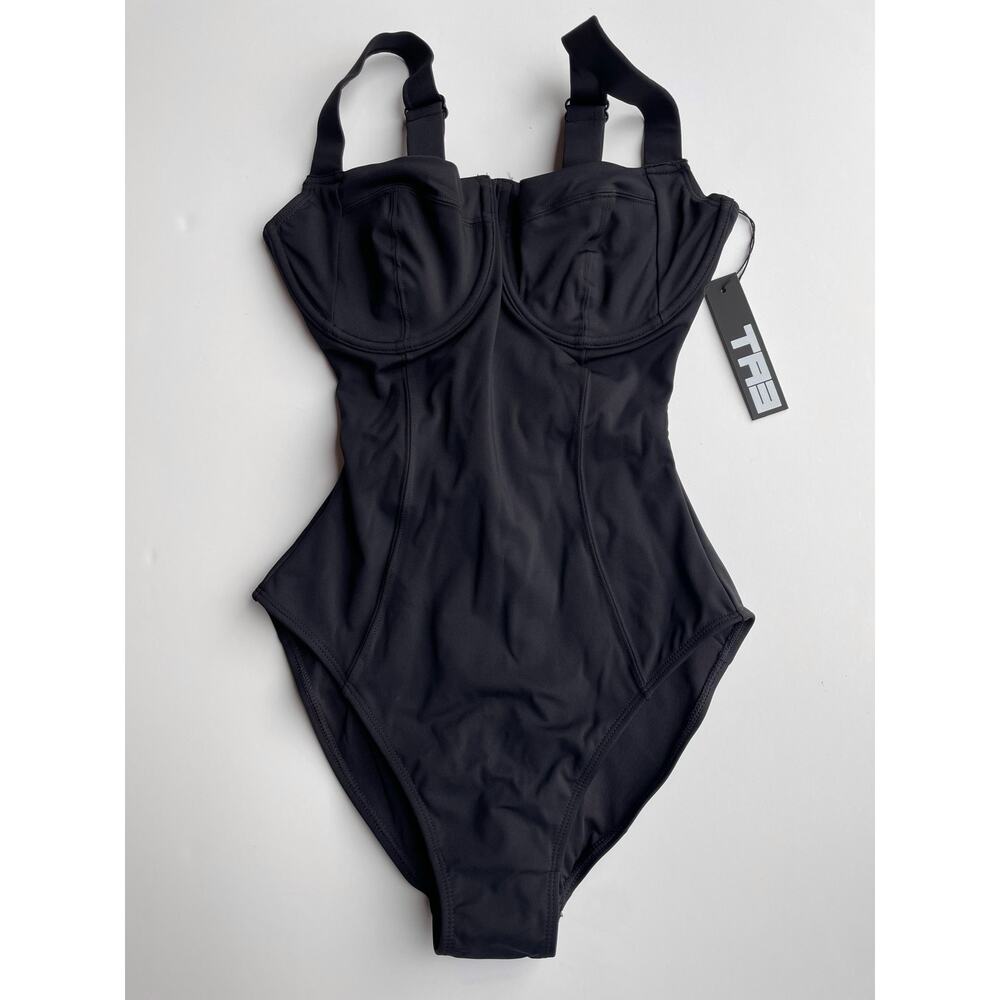 TA3 Lifty One Piece Swimsuit Corset Sculpting Black Size XS Regular/Long F/G